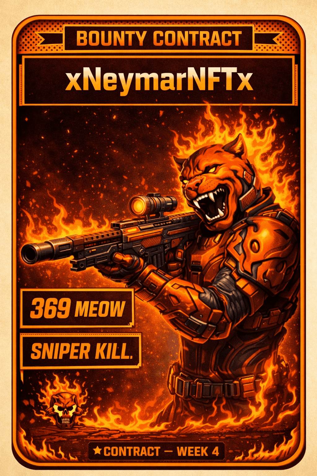 Contract card for Fury Gaming Guild