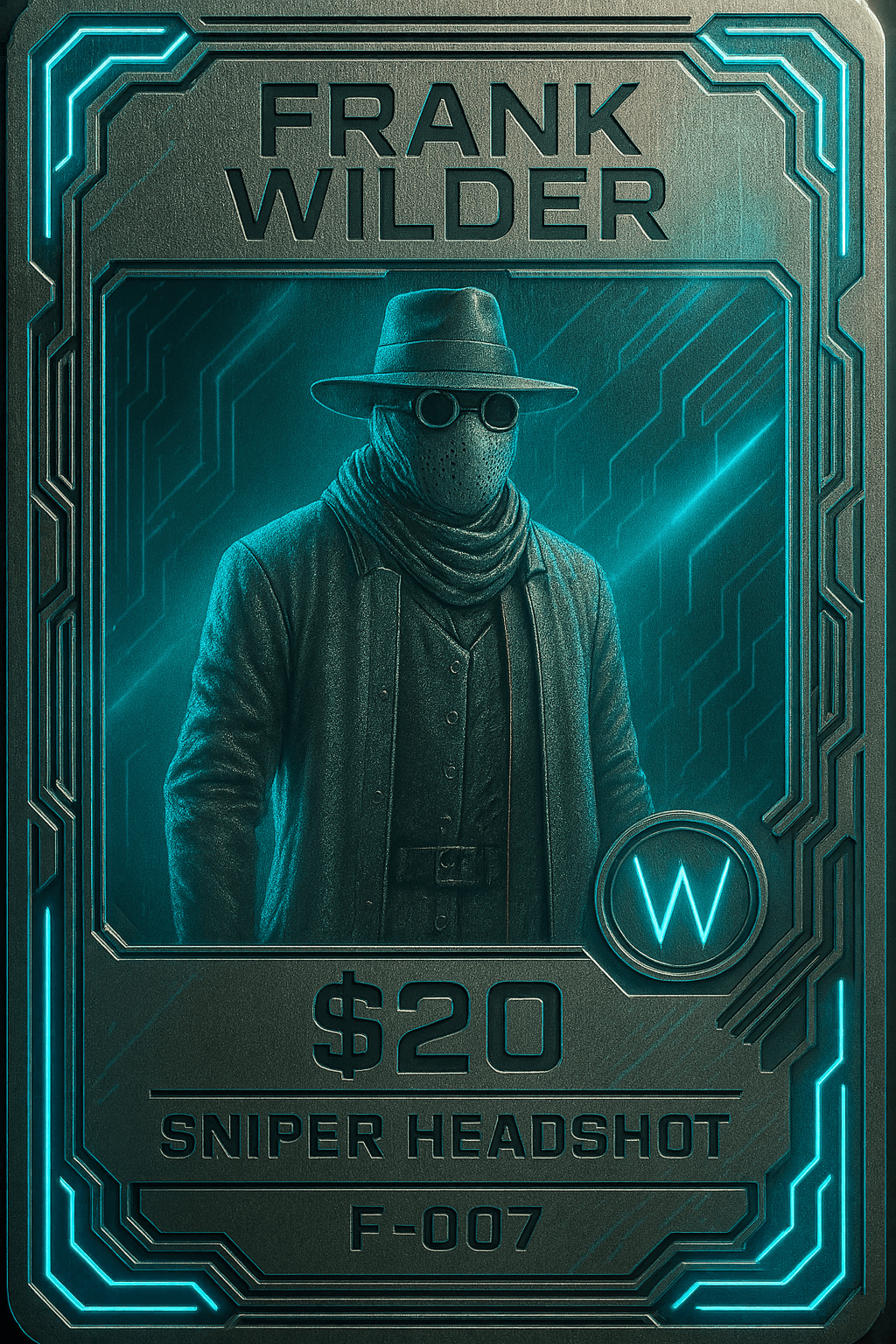 Contract card for Frank Wilder