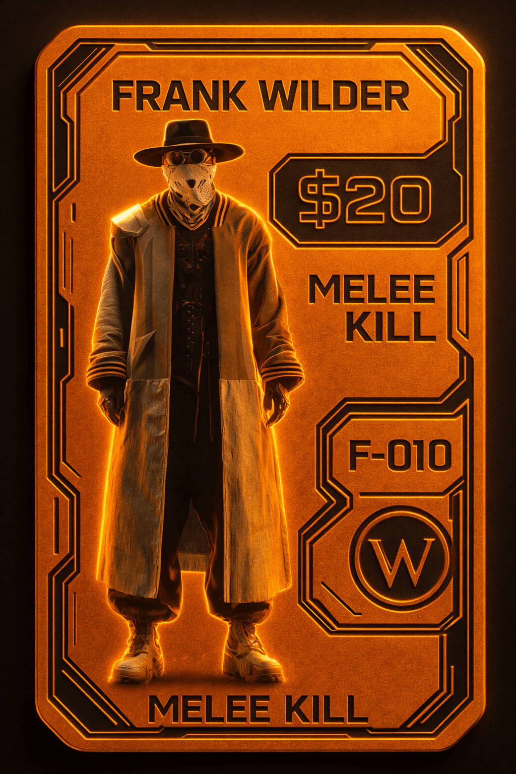 Contract card for Frank Wilder